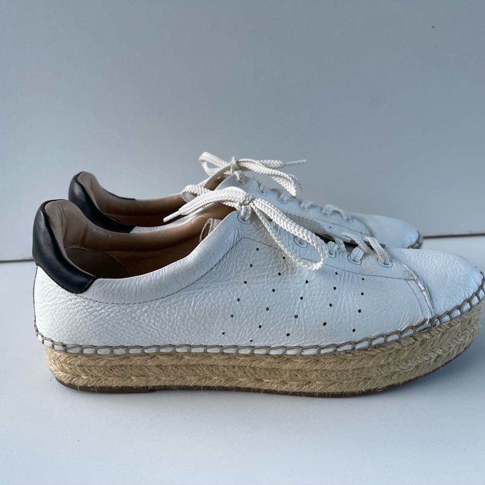 White leather sneakers